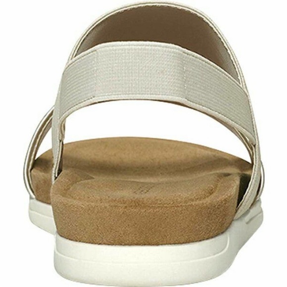 Aerosoles Women's Hoboken Slingback Sandal Silver Faux Leather/Elastic Size 10.5 - Picture 5 of 8